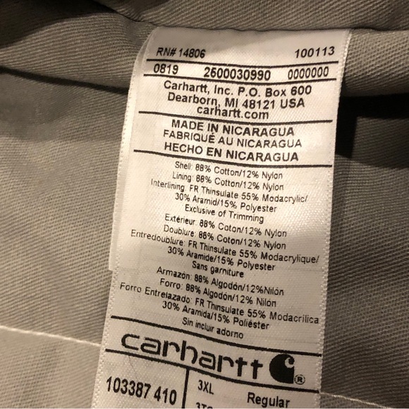 Carhartt Vest Adult 3XL XXXL Blue Work Wear Duck Down FR Fire Resistant Mens - Picture 10 of 16